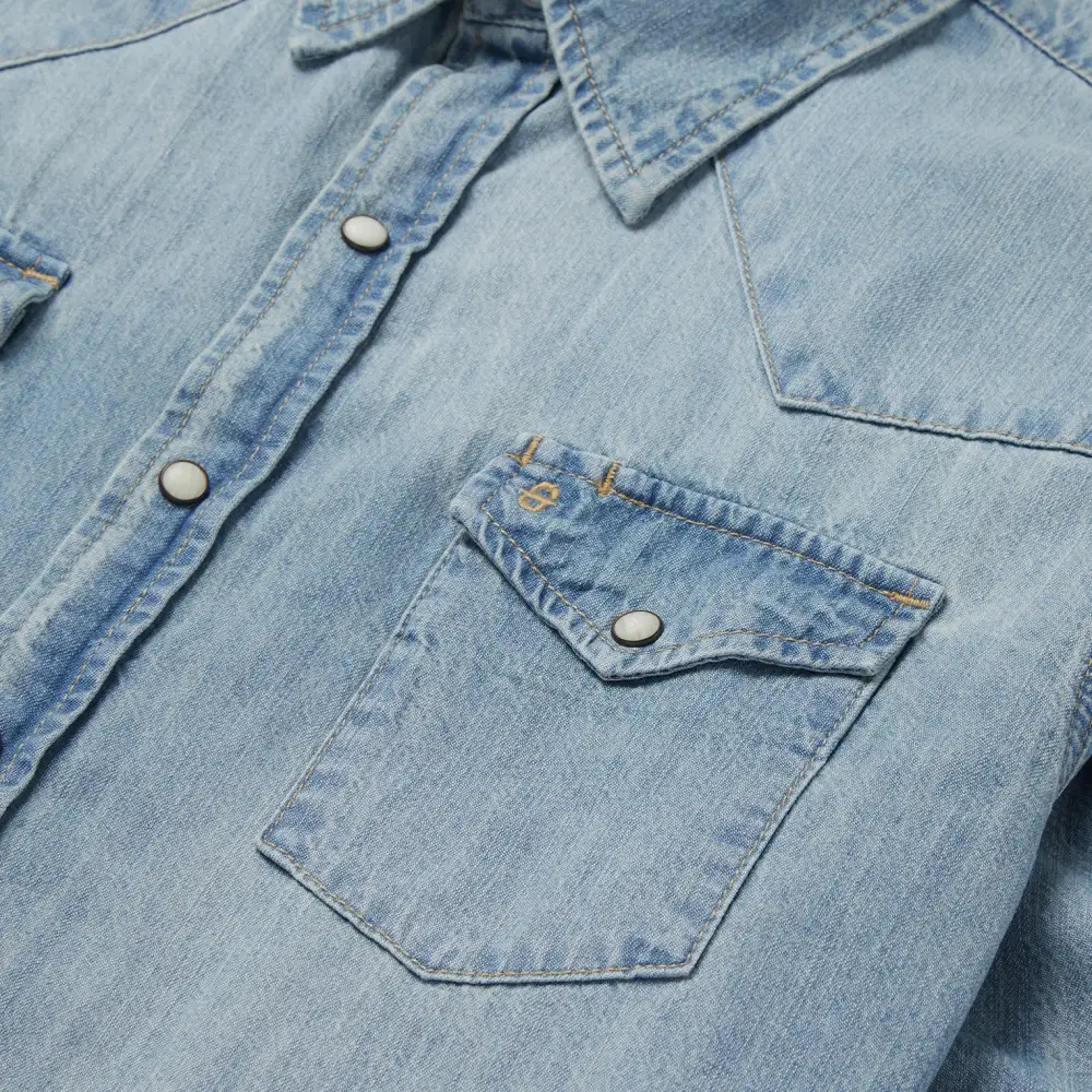 Long-Sleeved Denim Shirt