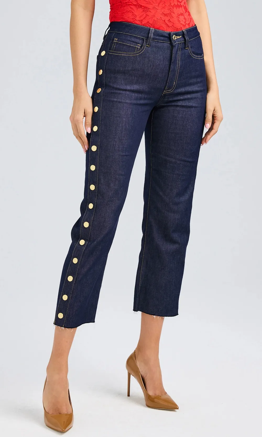 Stephen Sheen Denim Snap Pants