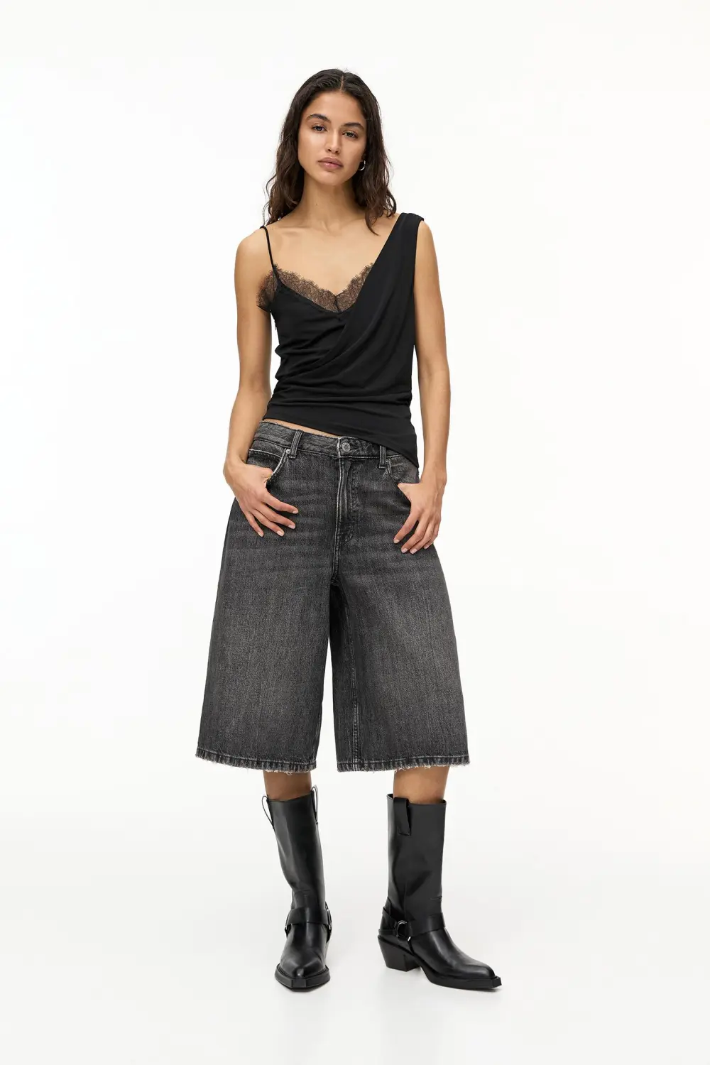Camisole top with contrast straps