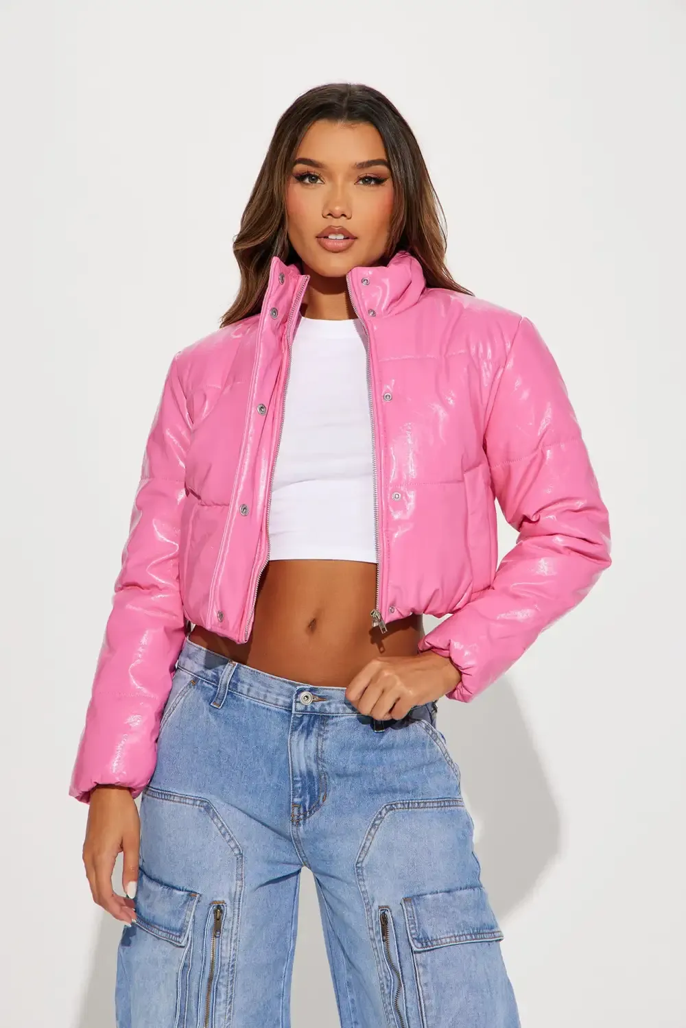 Shining Bright Puffer Jacket - Pink