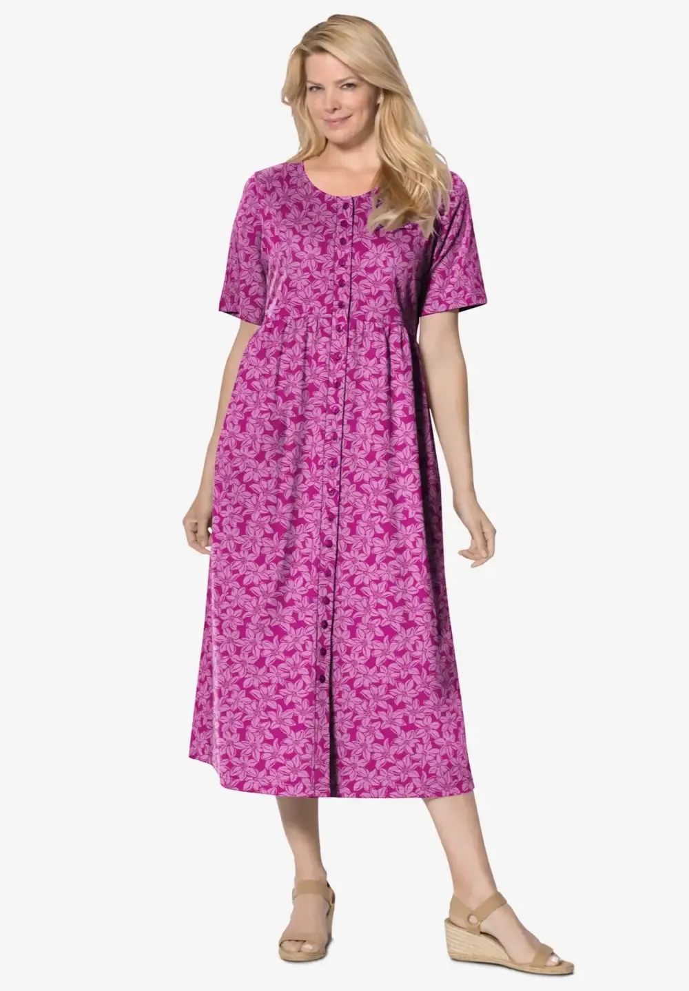 Button-Front Essential Dress