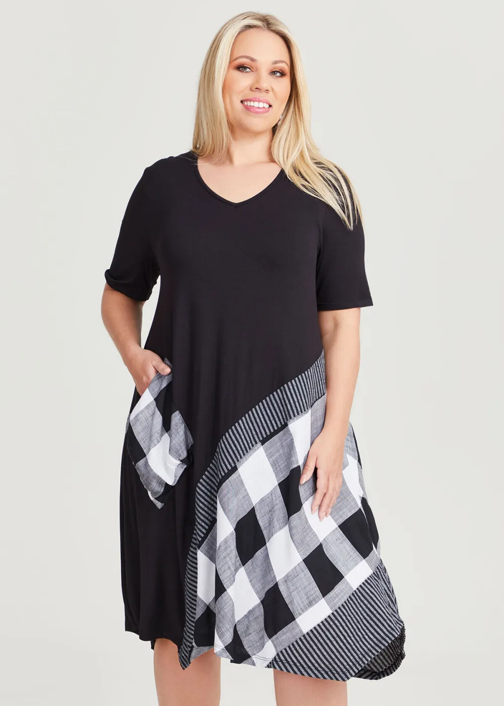 Adriana Check Bamboo Dress