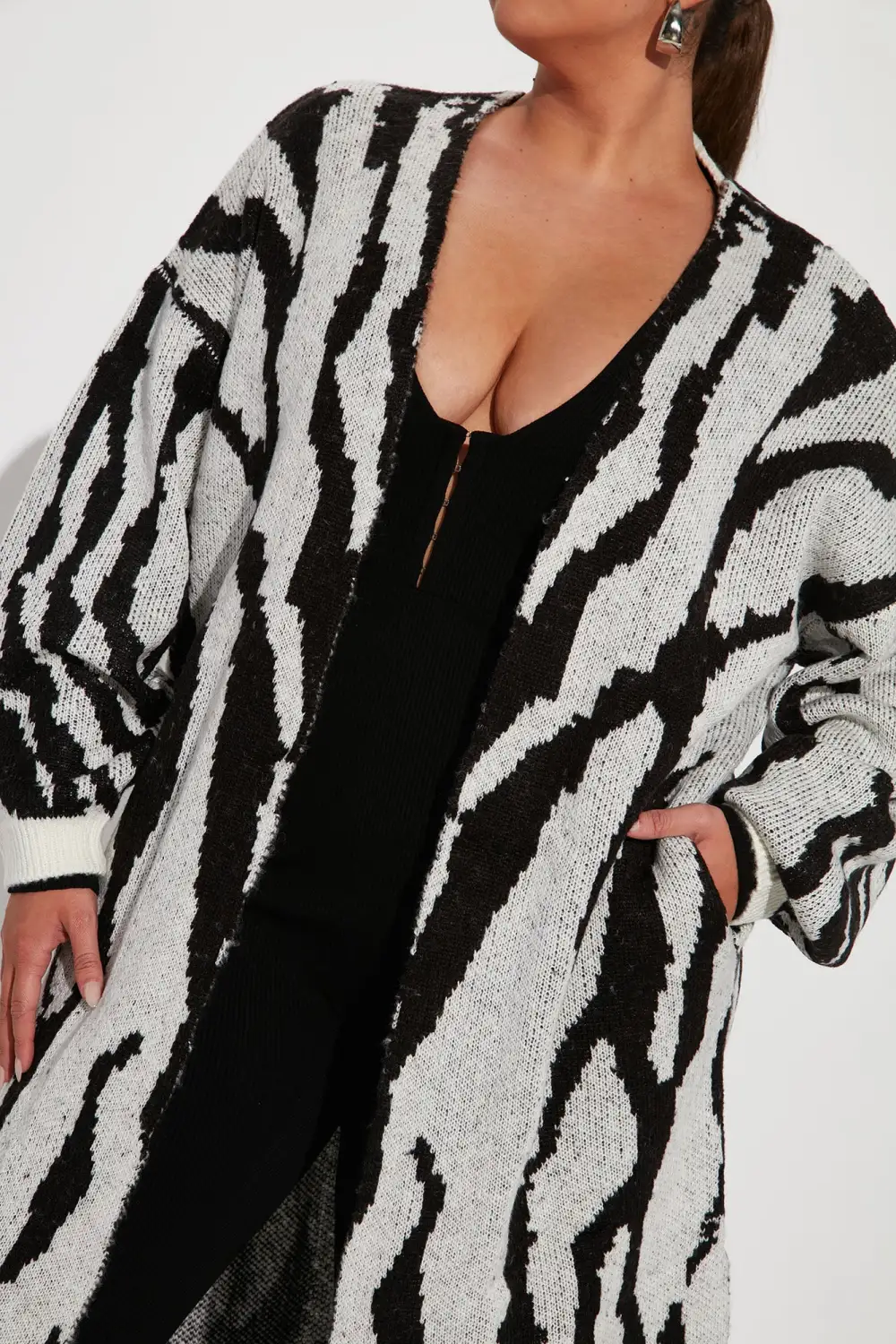 Dangerously Fierce Cardigan - Grey/combo