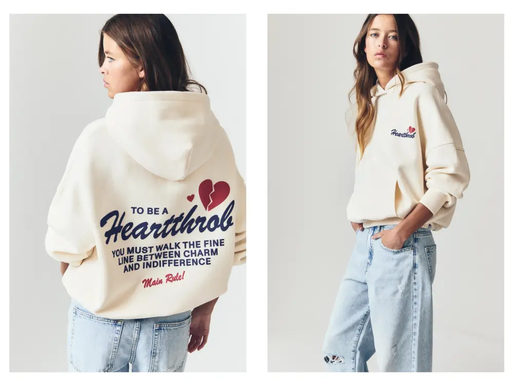 Sudadera capucha corazón roto