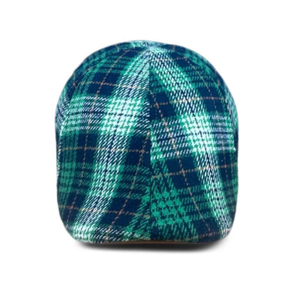 The Fighting Rock Boston Scally Cap - Green Plaid