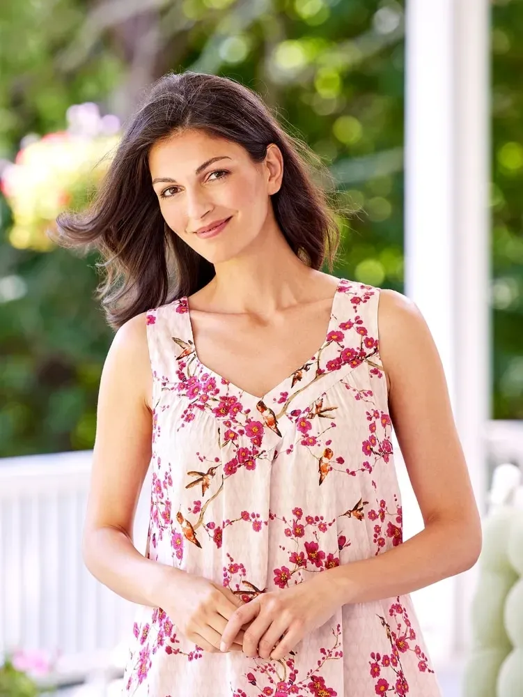 Ella Simone Hummingbird Cotton Lawn Nightgown