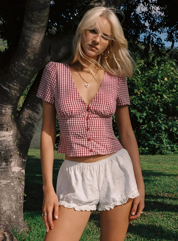 Glam Gingham Blouse