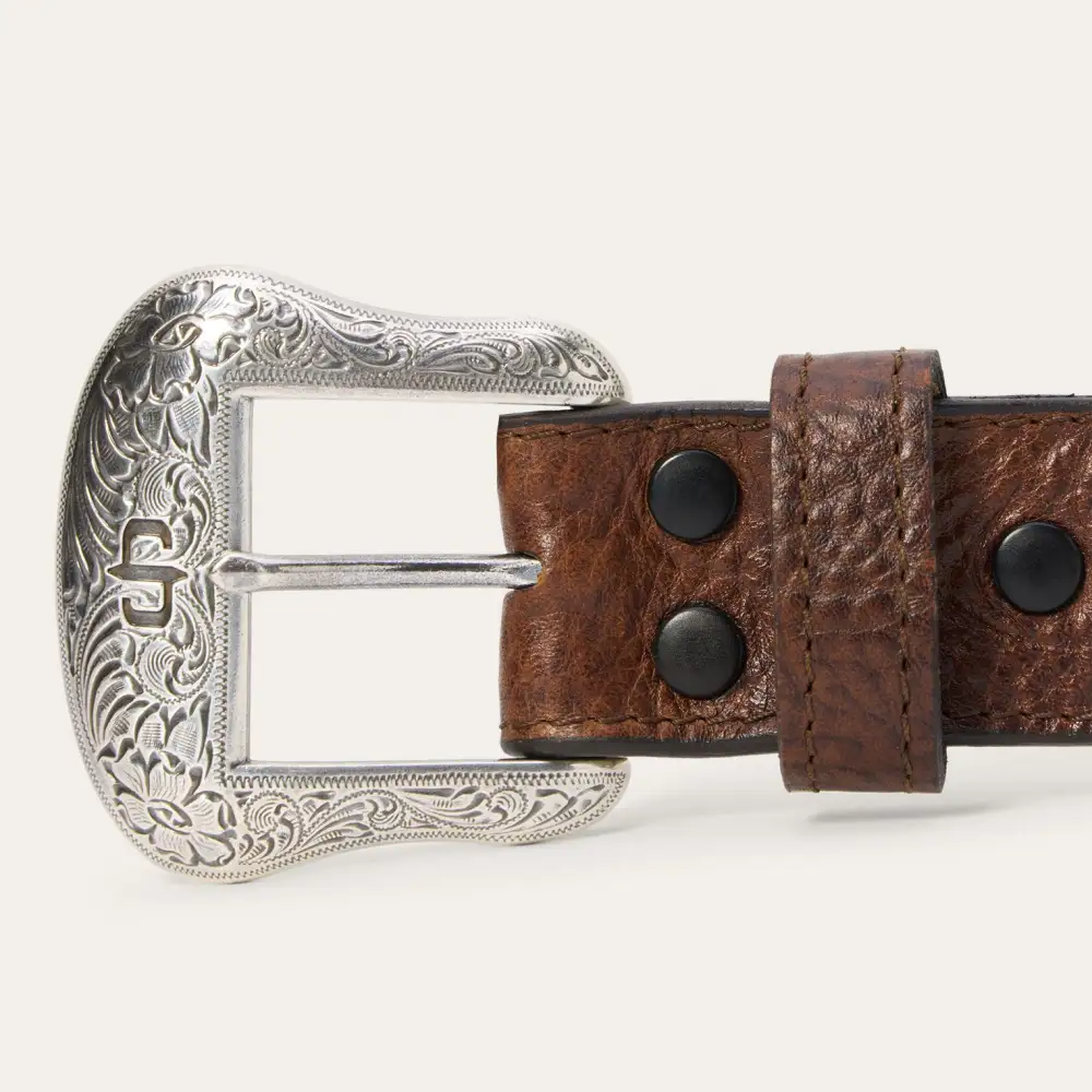 Bison Leather Concho Belt