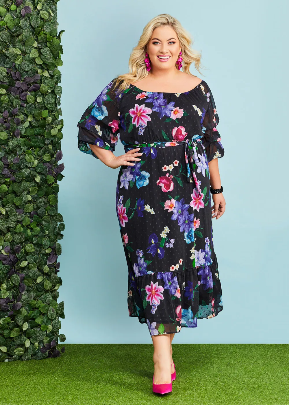Rose Garden Midi Dress