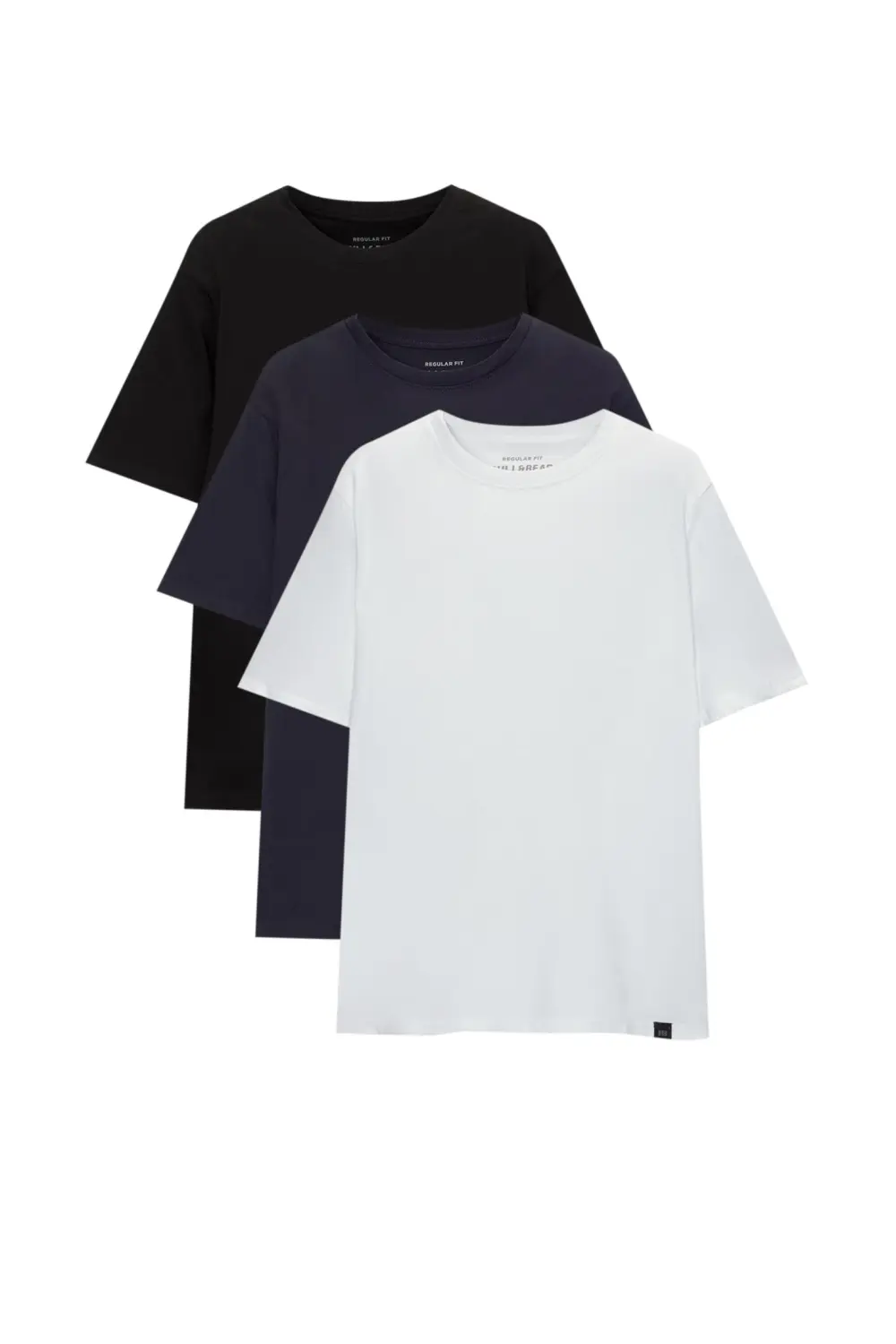 Pack of 3 basic regular fit T-shirts