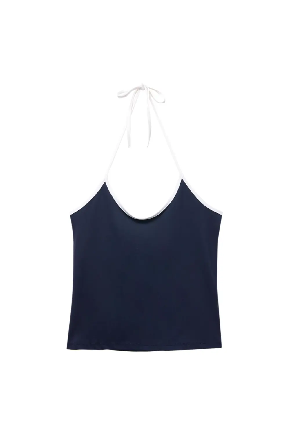 Halter top with contrast trims