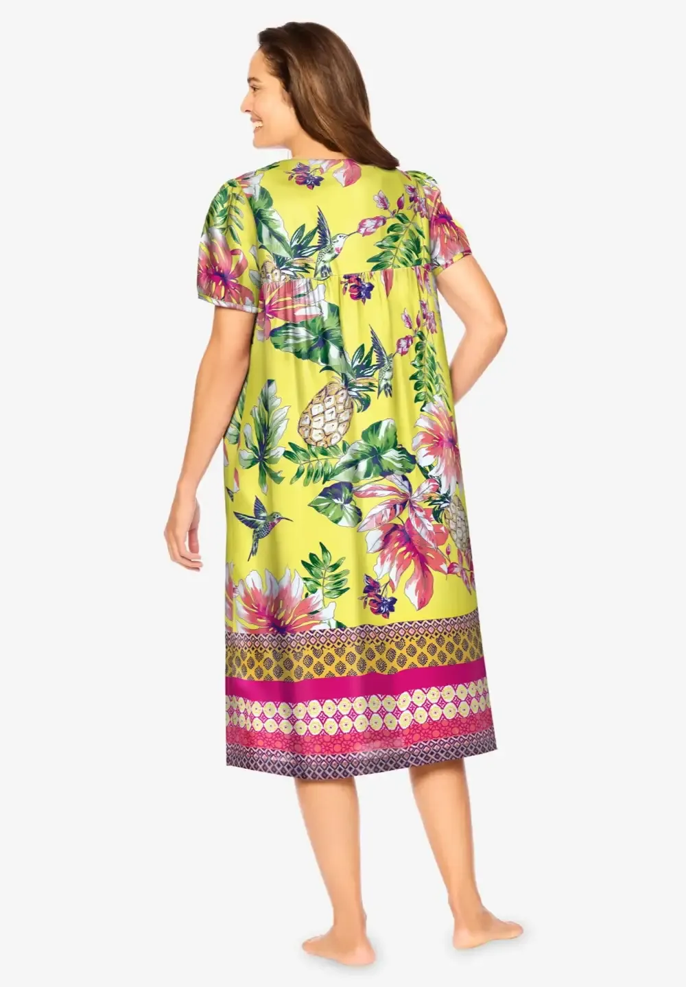 Short Print Shirred Lounger