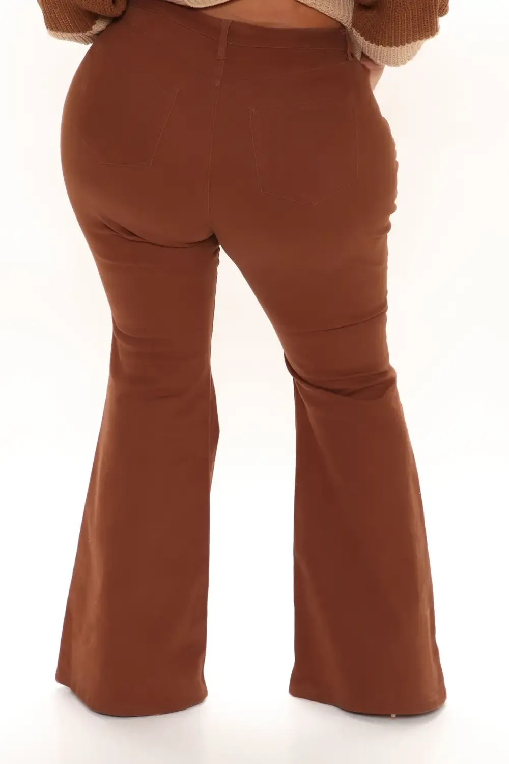 Manchester High Rise Flare Jeans - Brown