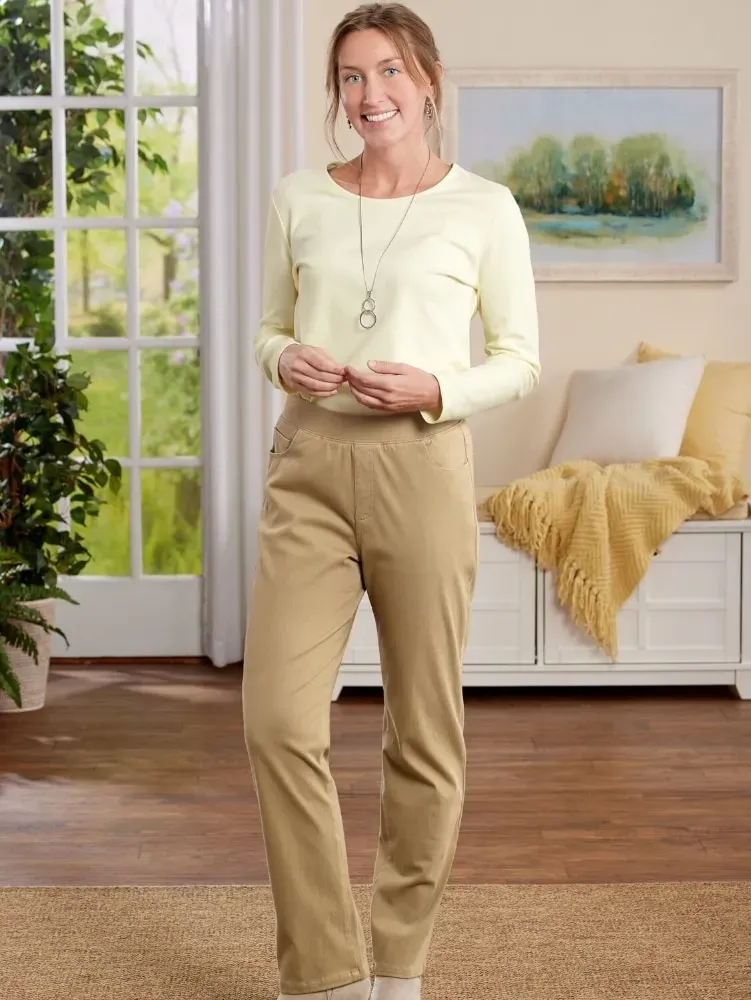 Ella Simone Cotton Terry Flex Pants