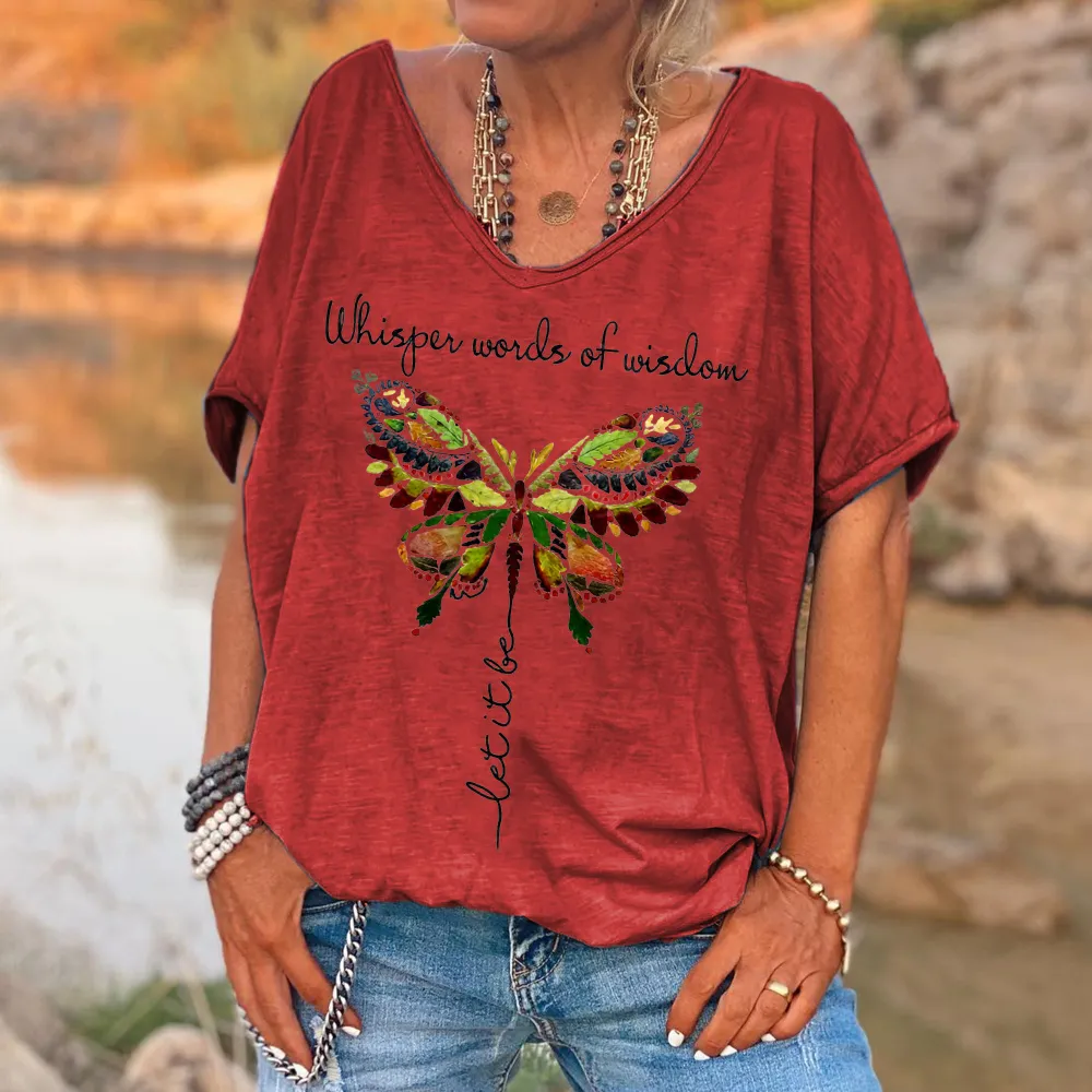 Custompupshirt Whisper Words Of Wisdom Butterfly Printed Graphic Tees