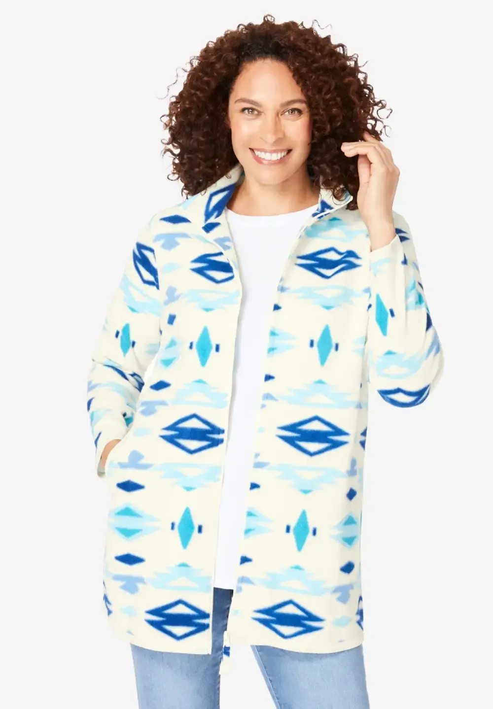 Zip-Front Microfleece Jacket