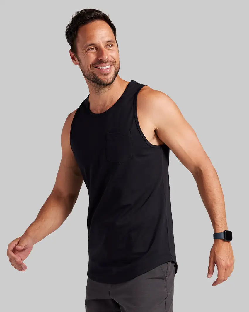 Lux Drop-Cut Pocket Tank