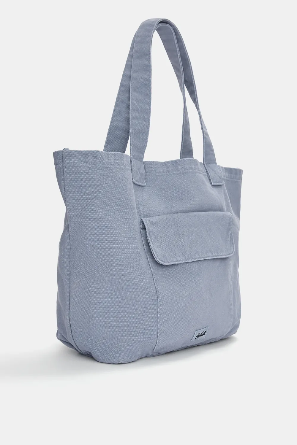 Bolso shopper canvas bolsillo