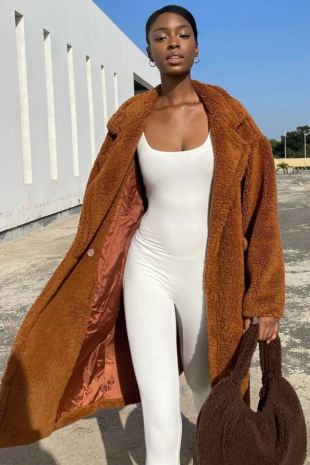Cover Girl Teddy Coat - Brown