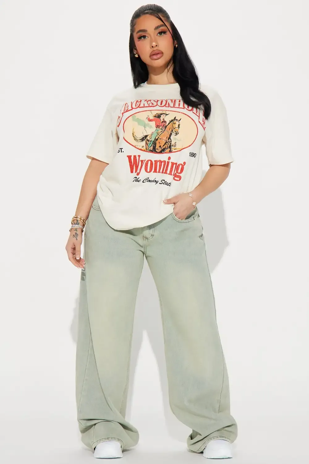 Jacksonhole Wyoming Graphic Tee - Sand