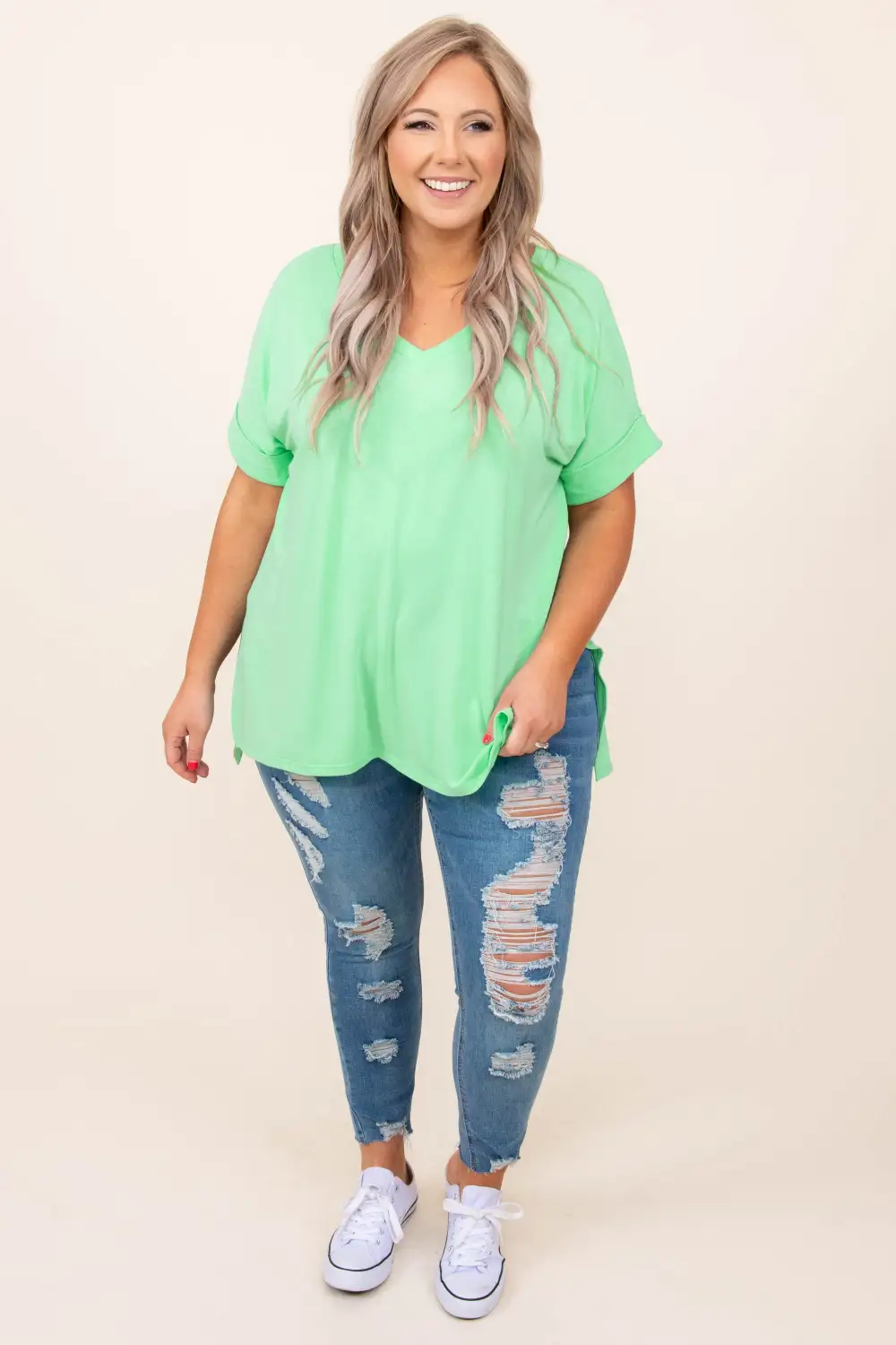 Comfy Travels Top, Green Mint