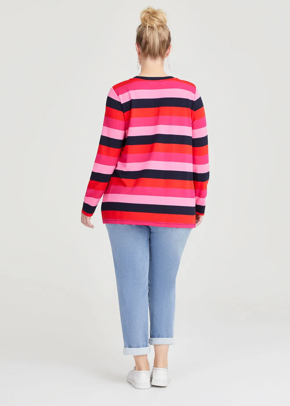 Bamboo Ponte Multi Stripes Top