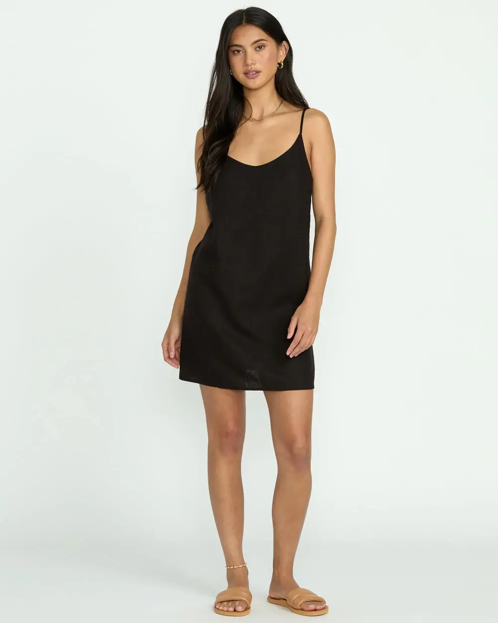 Summer Love Mini Slip Dress - Black