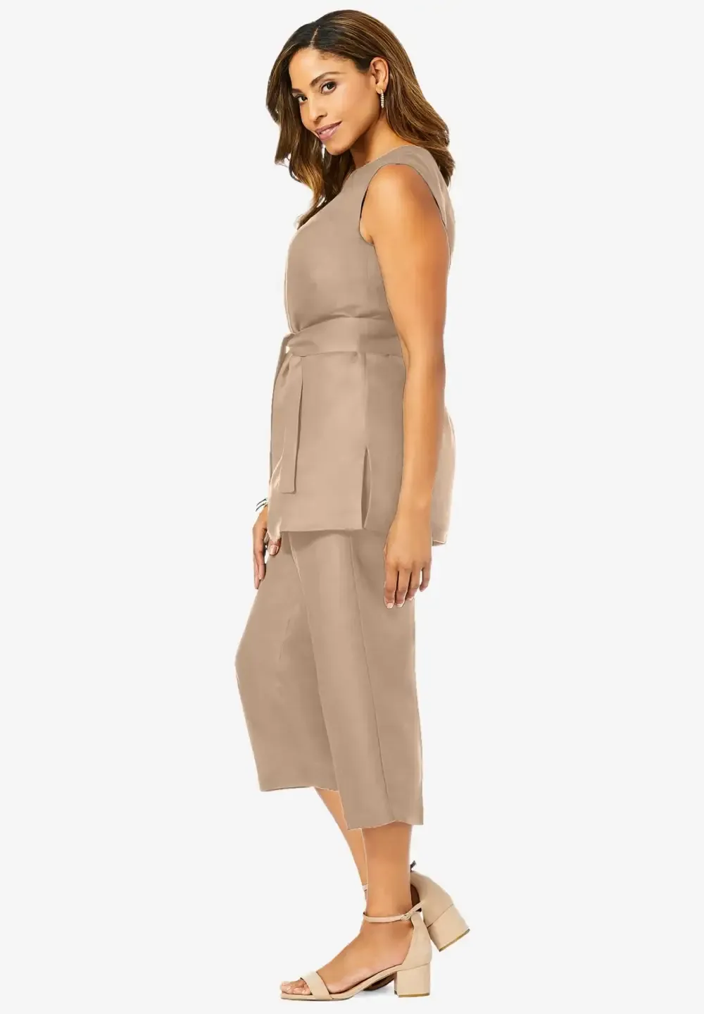 2-Piece Linen Capri Set