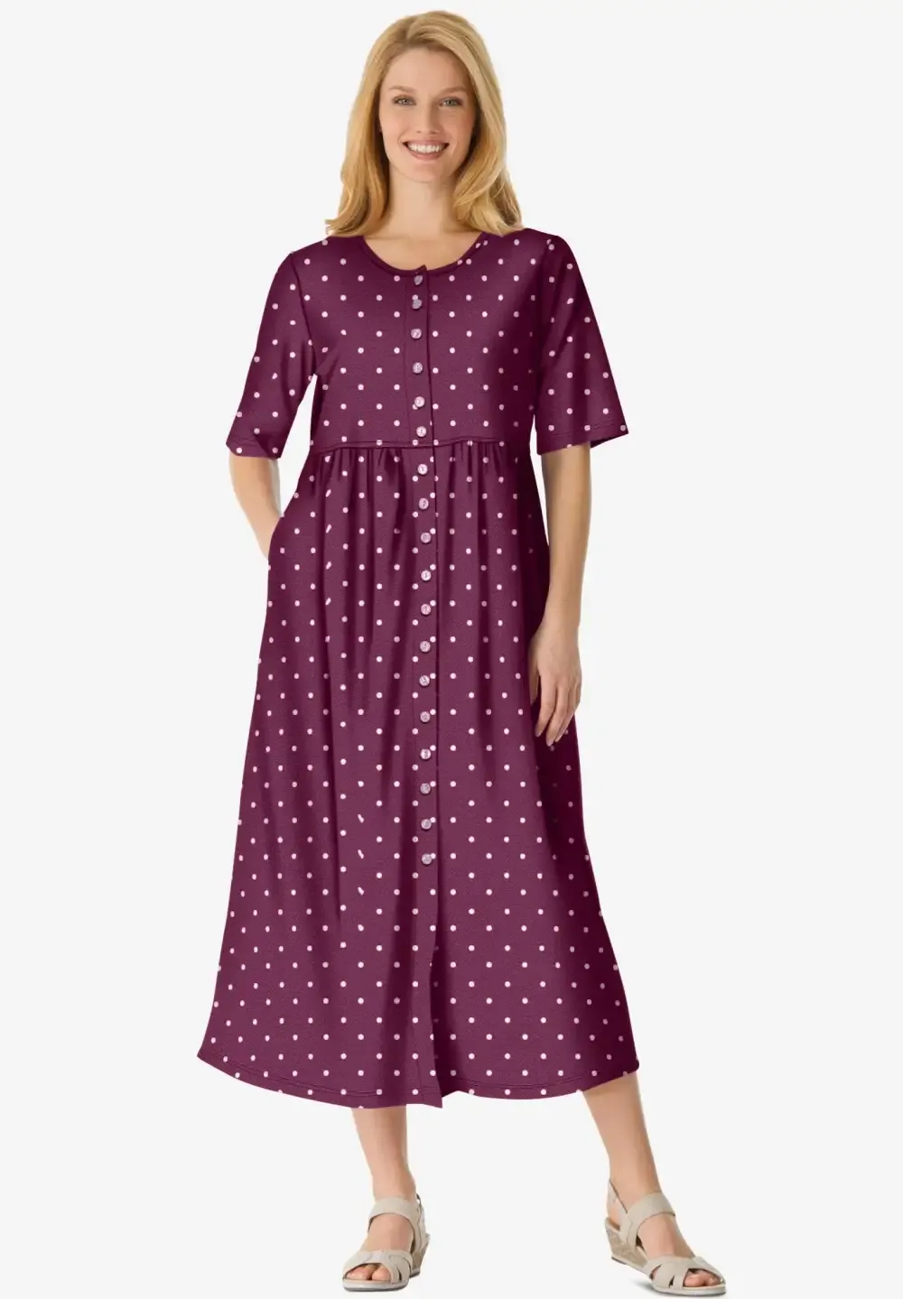 Button-Front Essential Dress
