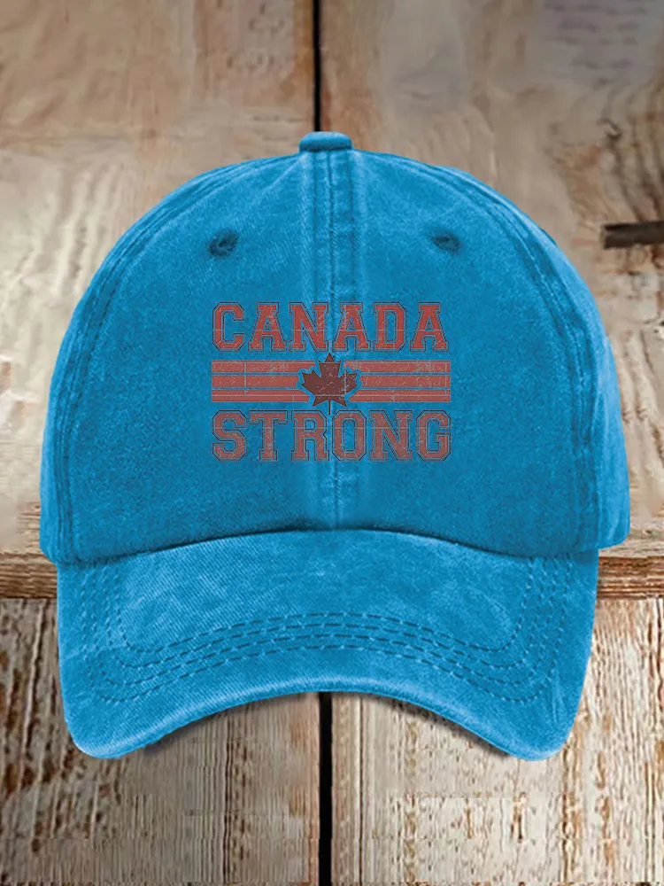 Men And Women'S We Are Canada Strong Print Baseball Cap Pattern Printing