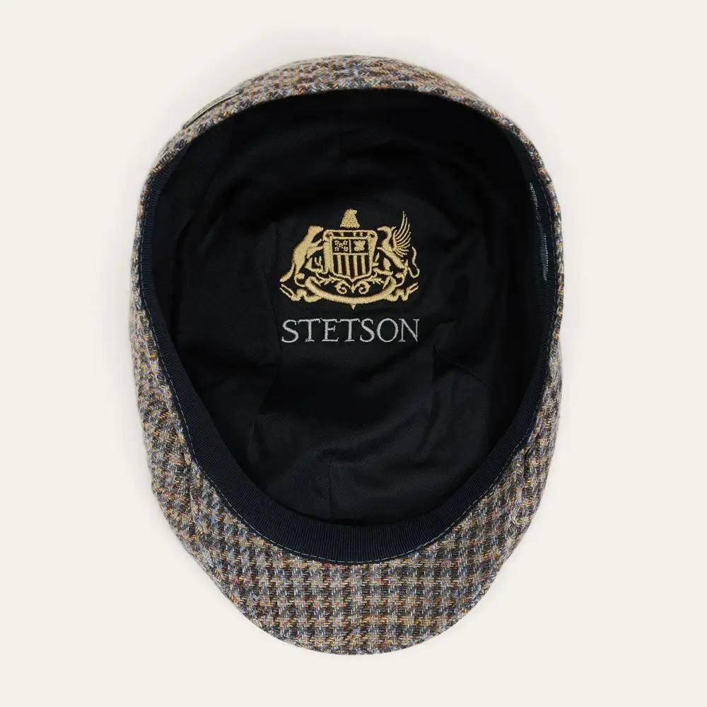 Linen/Cotton Houndstooth Driver Cap