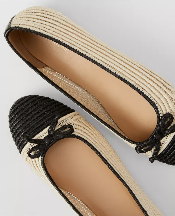 Raffia Ballet Flats