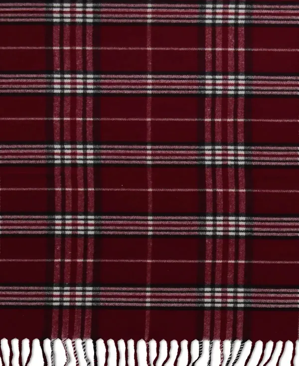 Classic plaid velvet scarf