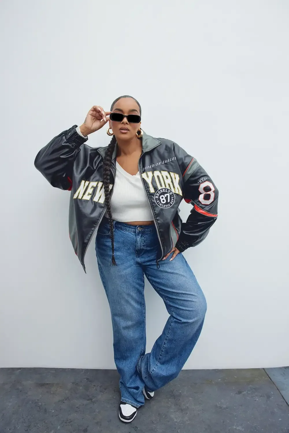 Baller Shot Caller Bomber Jacket - Black/combo