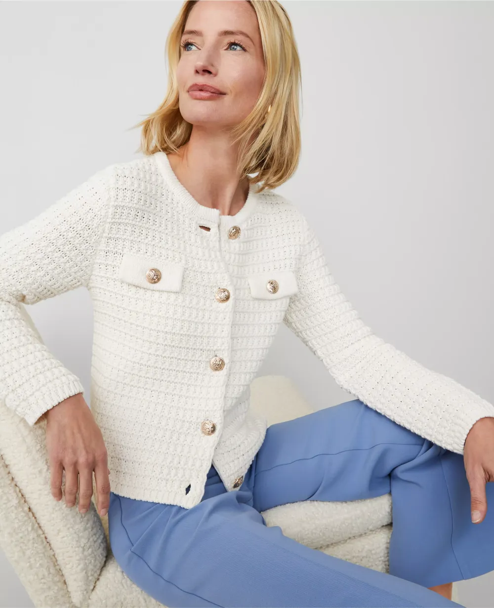 Geo-Stitch Cardigan