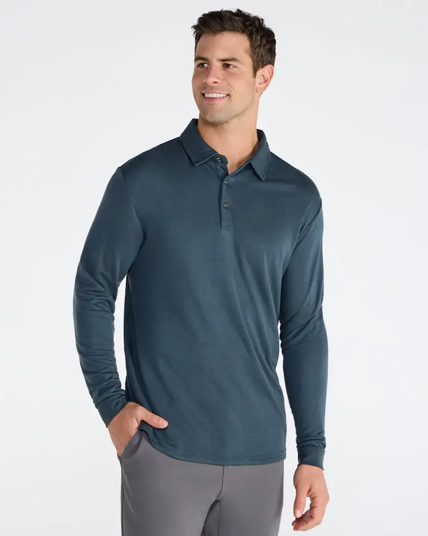 Comfort Wool Long Sleeve Polo