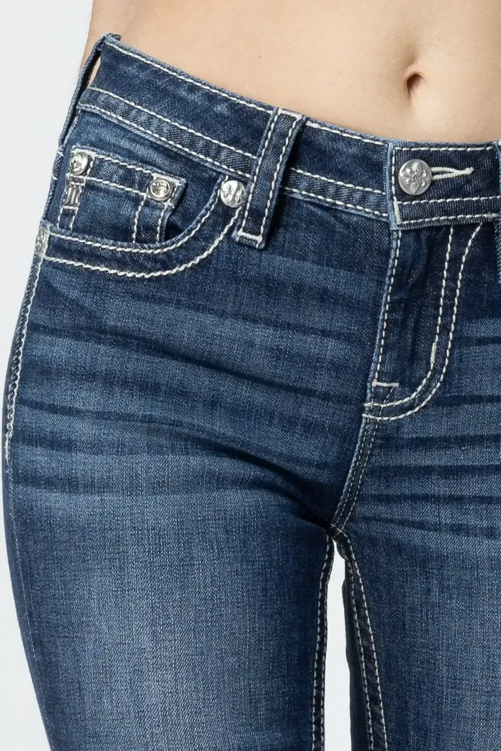Floral Scene Bootcut Jeans