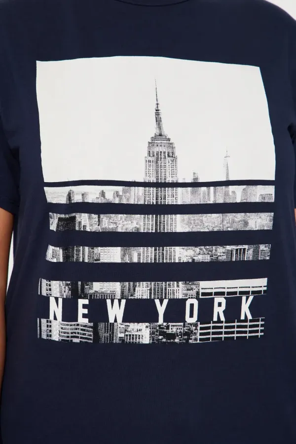 The Big City Short Sleeve Top - Navy