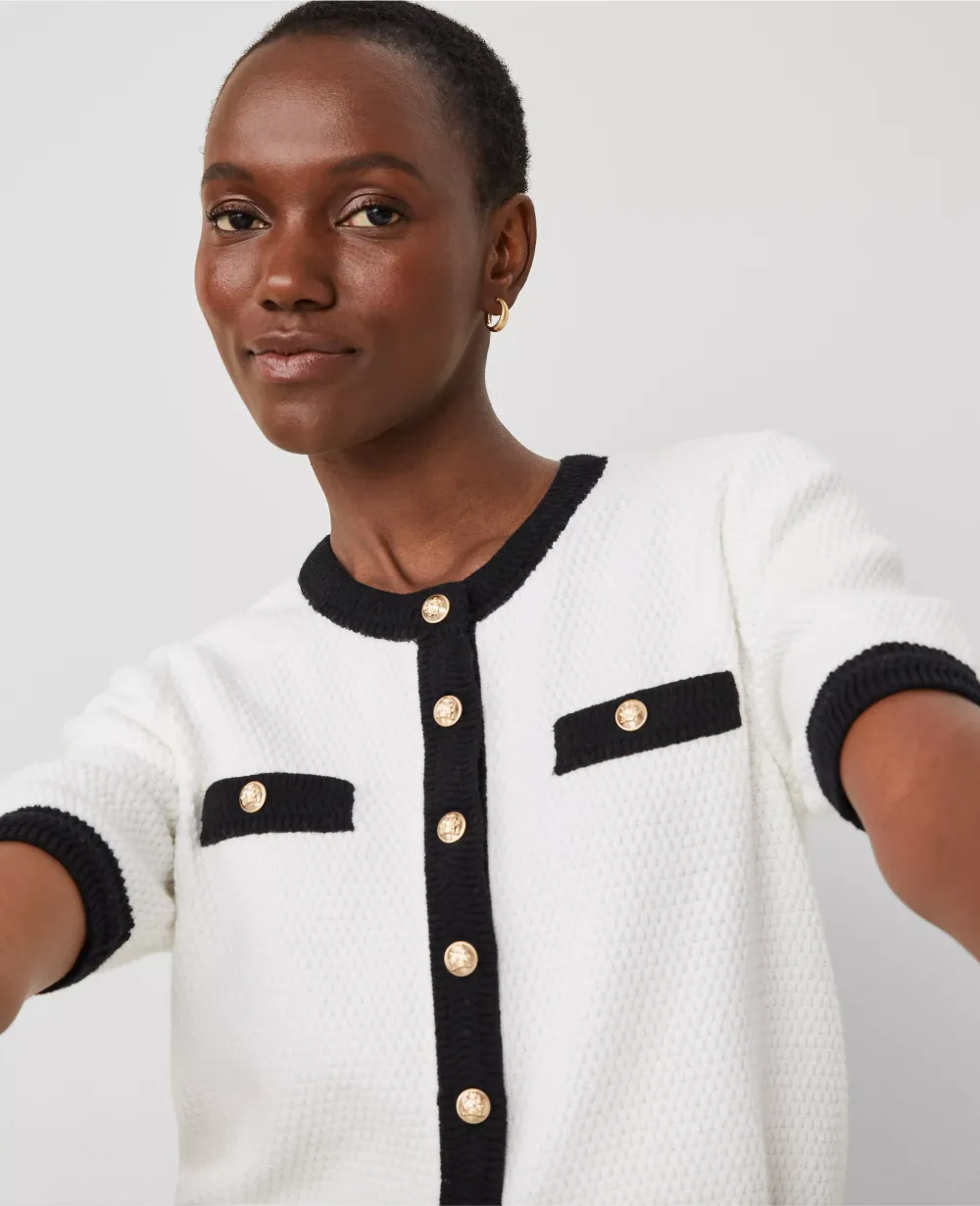 Contrast Stitch Cardigan