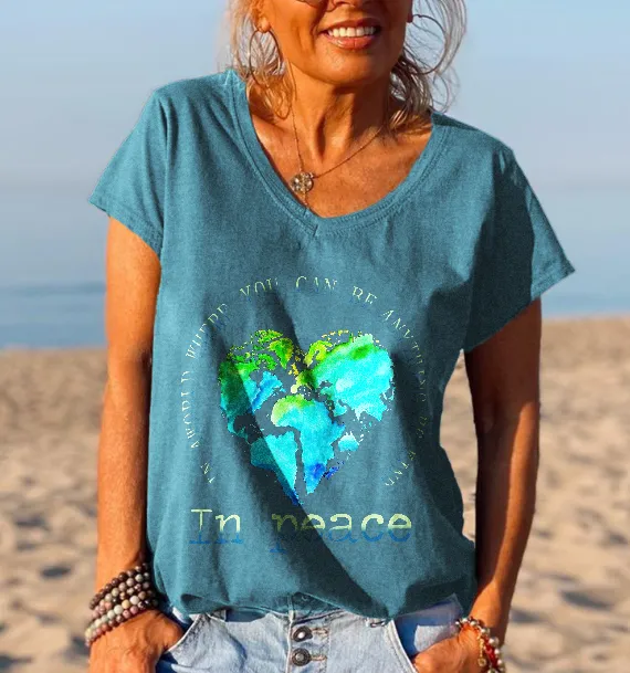 In A World Where You Can Be Anything Be Kind Earth Graphic Tees