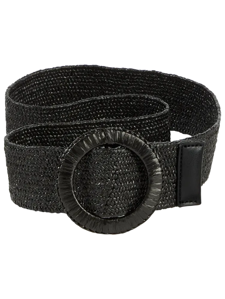 Women's Woven Raffia Stretch Belt