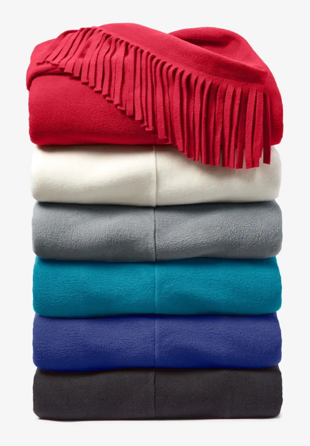 Fringed Shawl Collar Fleece Jacket