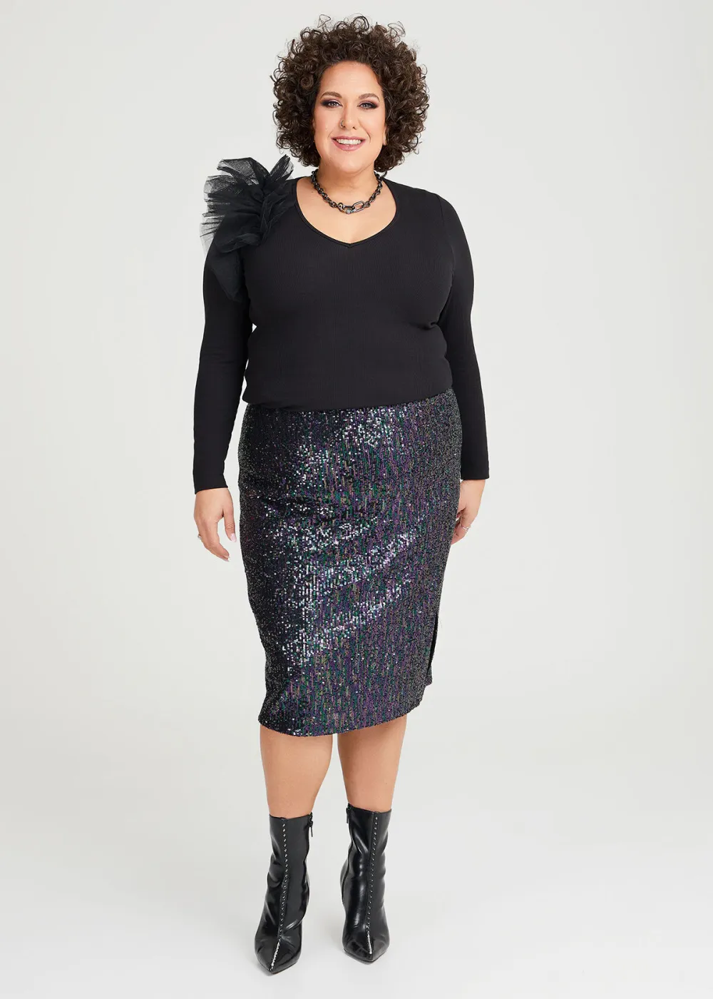 Sequin Pencil Skirt