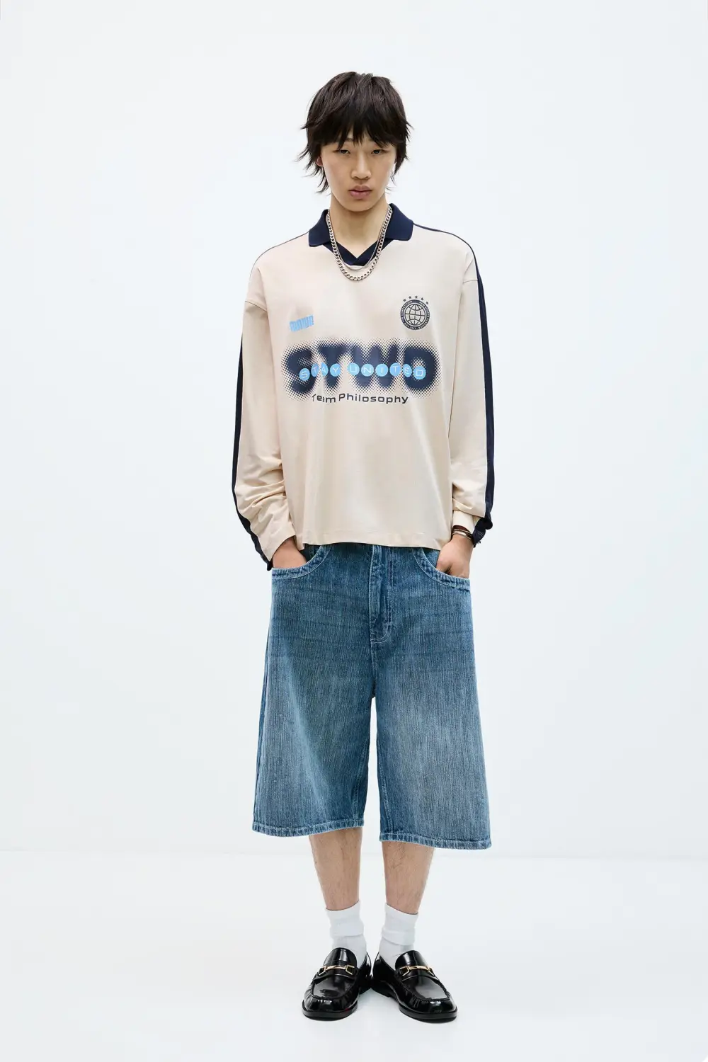 STWD polo collar T-shirt
