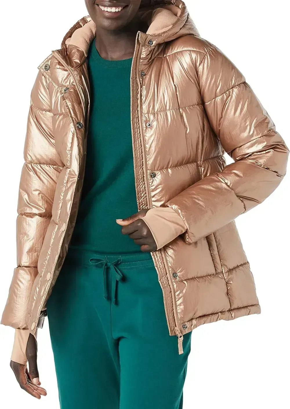 Women's Heavyweight Long-Sleeve Hooded Puffer Coat (Available in Plus Size)