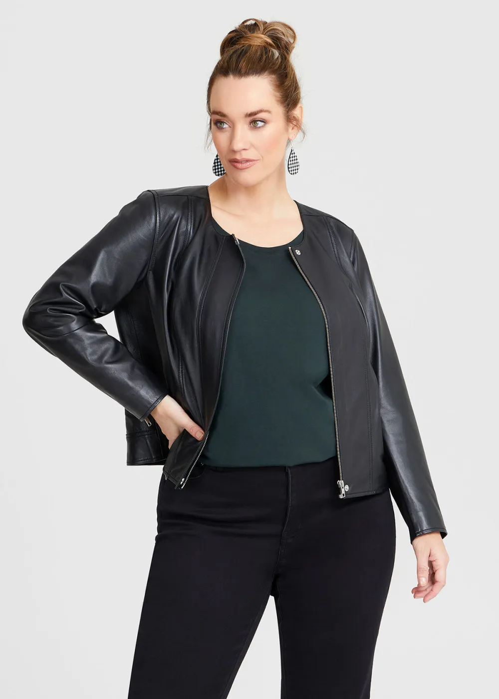 Leather Zip Jacket