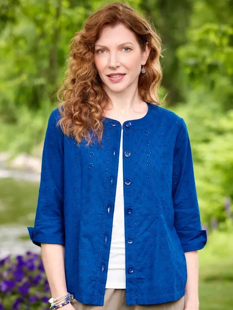 Pretty Eyelet Cotton Topper