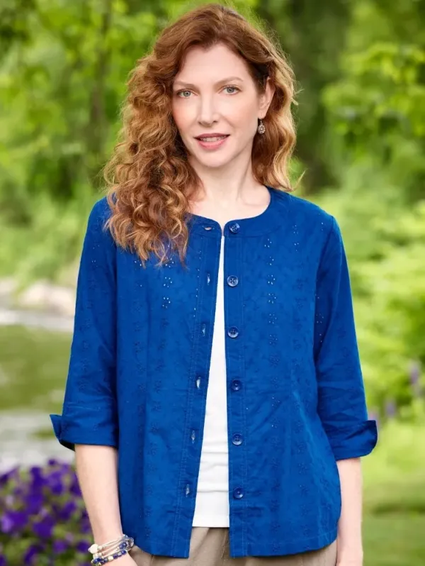 Pretty Eyelet Cotton Topper