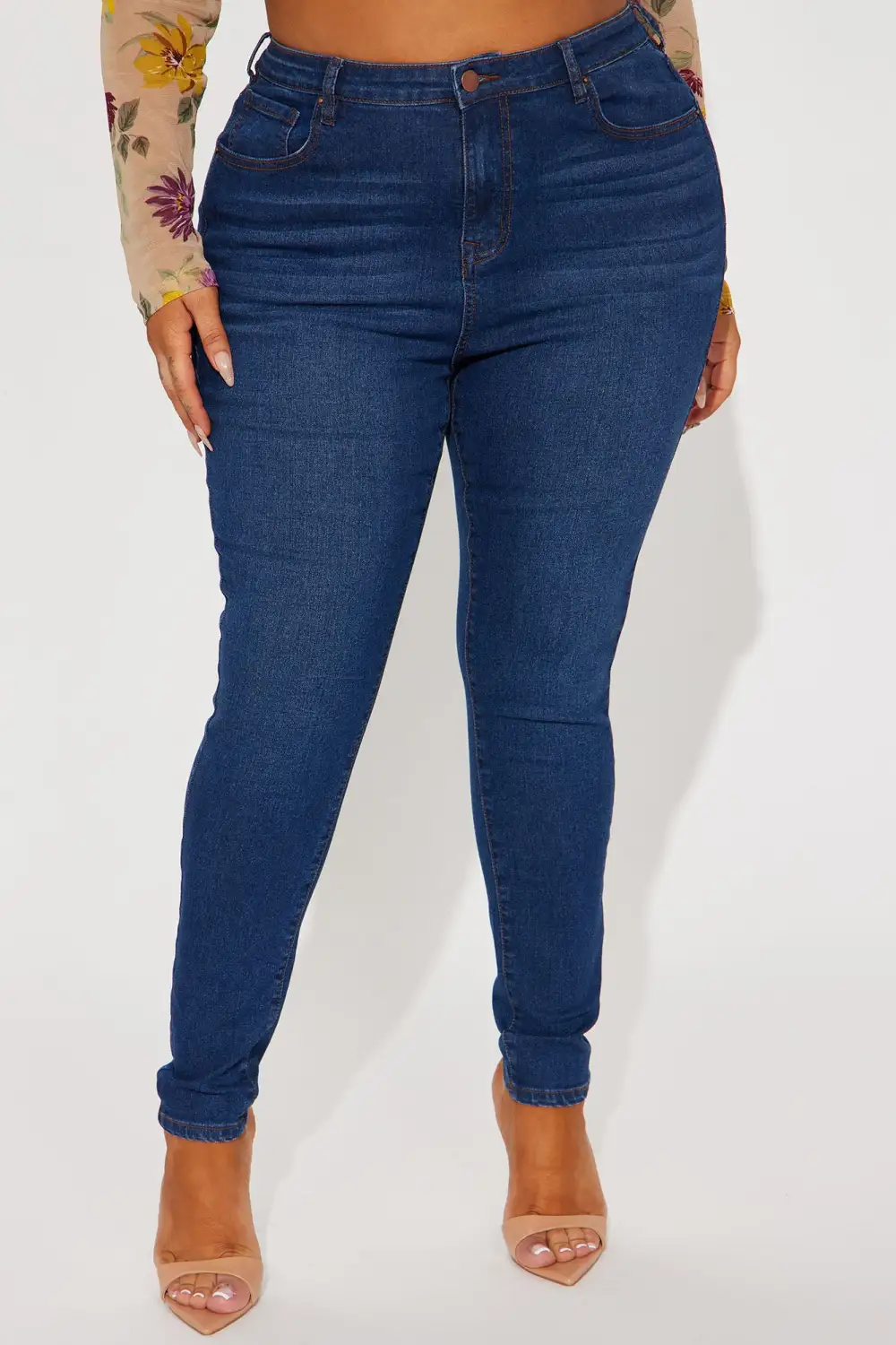 Maya High Rise Stretch Skinny Jeans - Dark Wash