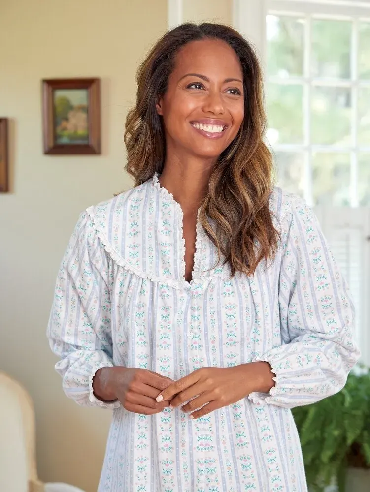 Lanz Tyrolean 44 Inch Flannel Nightgown